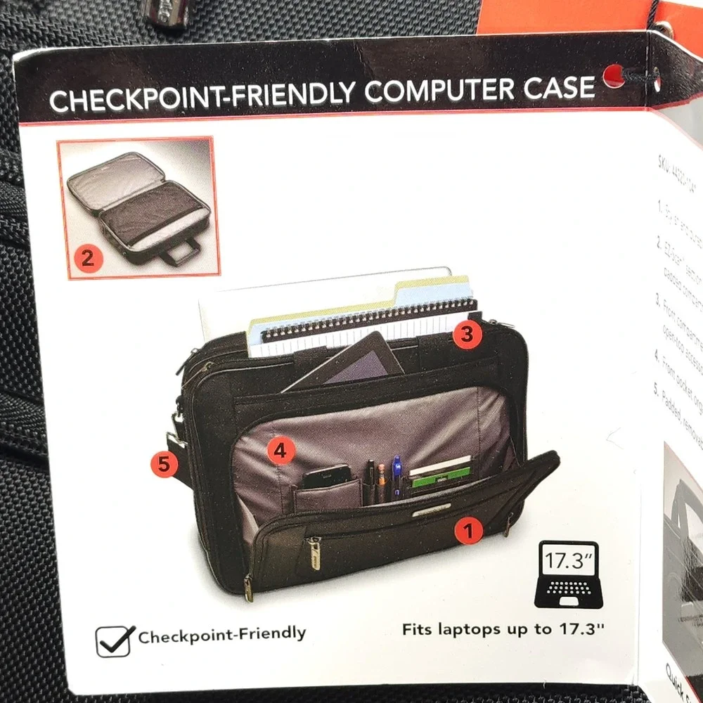 Samsonite Checkpoint Friendly Computer Soft Brief Case 17.3